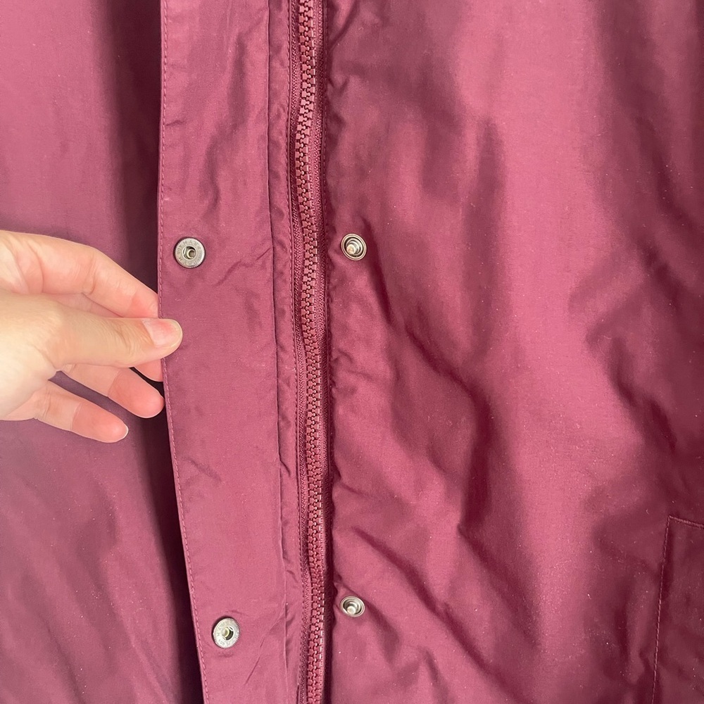 L.L. Bean Women's Maroon Ski Jacket - Picture 3 of 4